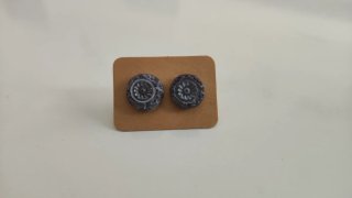 Pendientes FIMO diseño redondo