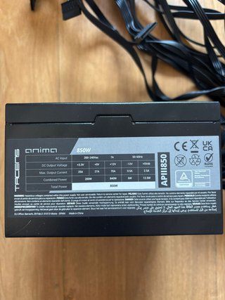 Fuente de alimentación TACENS anima 850W APIII850