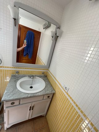 Mueble de baño vintage mármol y madera