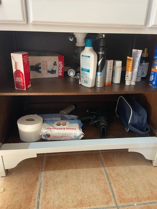 Mueble de baño vintage mármol y madera
