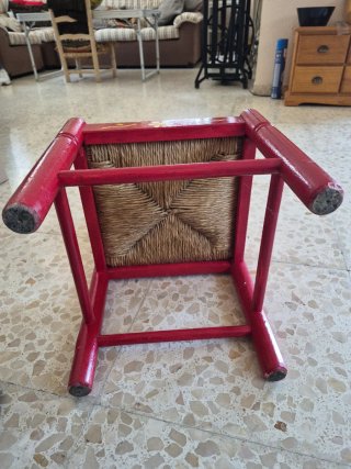 Silla Andaluza Roja con Flores♦️últimos dias♦️