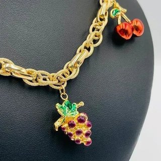 Gargantilla 18K con Abalorios Frutas