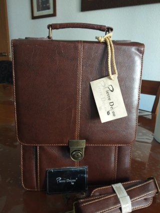 Bolso Maletín Pierre Deene Piel Marrón