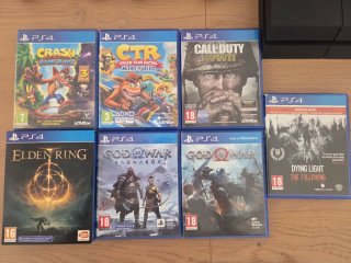 PS4 (PlayStation 4) Negra + 7 Juegos + 2 mandos
