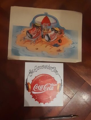 Pegatinas Coca Cola vintage años 80