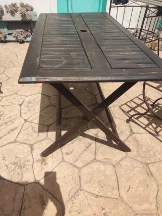 2 Mesas de jardín madera.