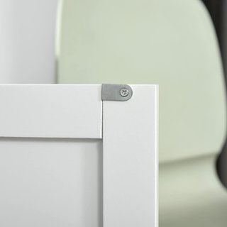 Carro de Cocina Multifuncional Con 2 Cajones, 3 Puertas Y 4 Ruedas, de Madera Y MDF, 121X46X91Cm, Blanco