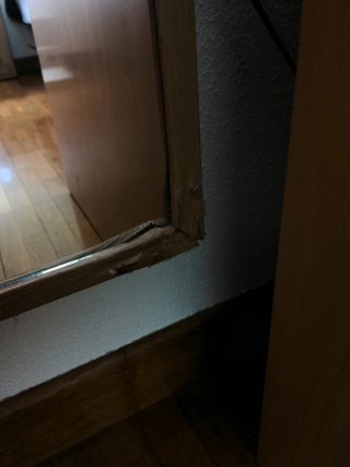 Espejo de pared madera y cristal