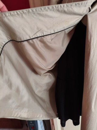 Vestido gabardina beige