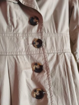 Vestido gabardina beige