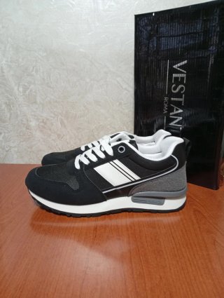 Vestante Sneakers Uomo Nero Grigio Taglia 40 Nuove