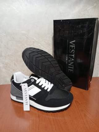Vestante Sneakers Uomo Nero Grigio Taglia 40 Nuove