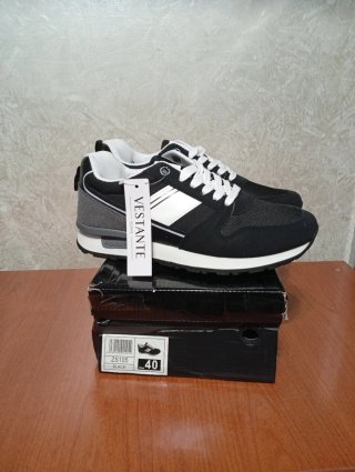 Vestante Sneakers Uomo Nero Grigio Taglia 40 Nuove