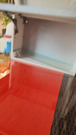 Mueble de baño Ikea blanco y cristal