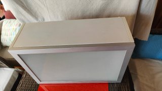 Mueble de baño Ikea blanco y cristal