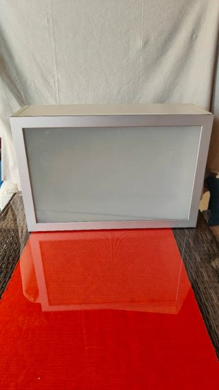 Mueble de baño Ikea blanco y cristal