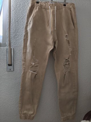 Pantalón Jogger Roto men's  jeans beige