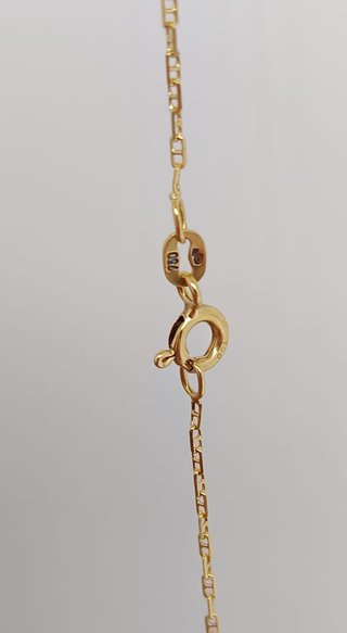 J-0850 Cadena Bilbao Oro 18K con Barra