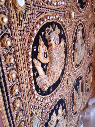 Tapiz Kalanga  Myanmar Antiguo signos del zodiaco.