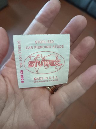 Orecchini acciaio chirur. anallergico sterilizzati