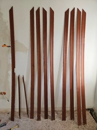 Puerta madera sapelly completa