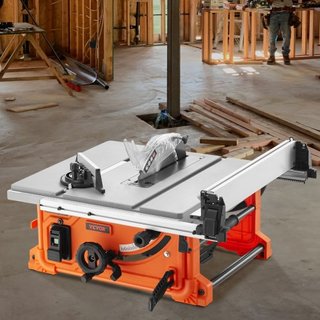 Sierra de Mesa Eléctrica de 1800 W, Capacidad de Corte de 625 mm, 4400 RPM, Sierra de Corte Transversal de 85 mm a 90° y Corte en Bisel de 60 mm a 45° para Madera, Carpintería y Talleres de Interi...