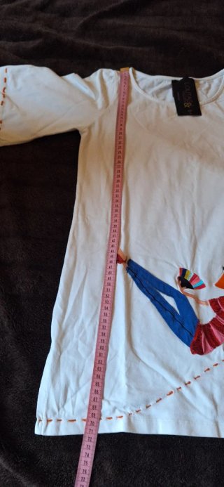 Camiseta LOLITAS. Algodón  Talla  S. BLANCO