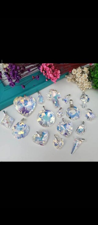 Colgante Corazón Plata 925 y Cristal Swarovski