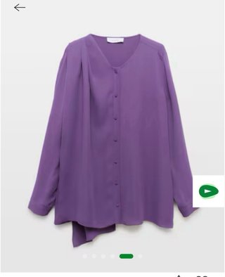 Blusa Couchel morada talla 48-50. Elegante y fina