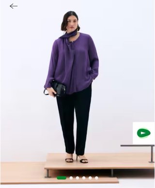 Blusa Couchel morada talla 48-50. Elegante y fina