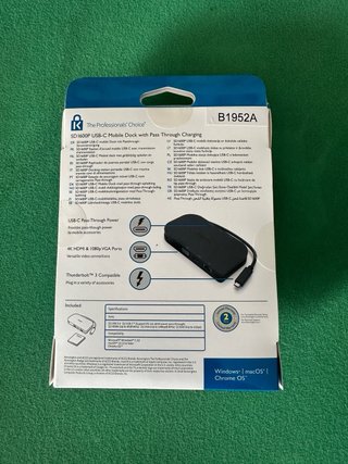 Dock USB-C HDMI 4K Kensington SD1600P MacBook/iPad