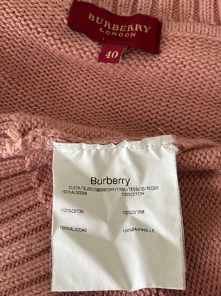 Jersey T.40 cuello alto rosa de Burberry