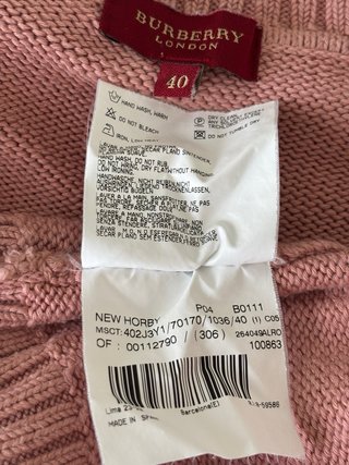 Jersey T.40 cuello alto rosa de Burberry