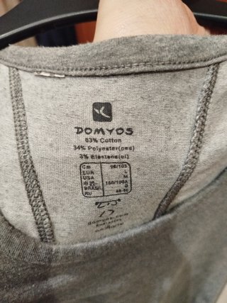 Camiseta tirantes gris hombre