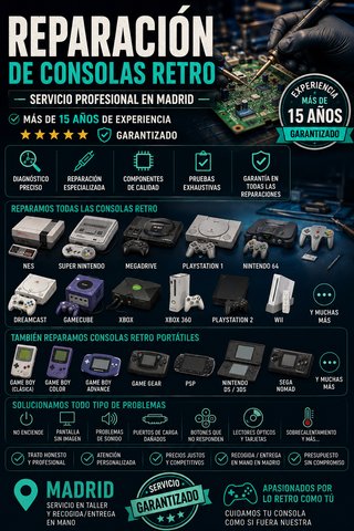 Reparación de Consolas Retro Servicio Profesional