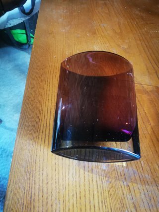 Vaso Murano in vetro marrone/viola 20 cm