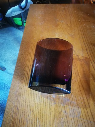Vaso Murano in vetro marrone/viola 20 cm