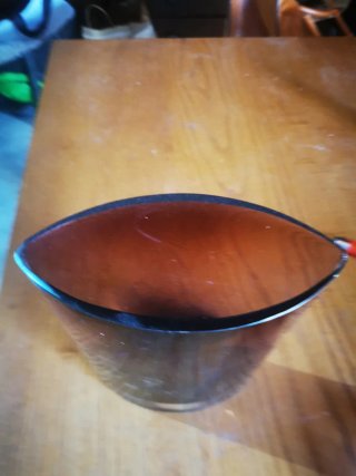 Vaso Murano in vetro marrone/viola 20 cm
