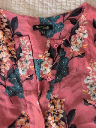 Blusa Massimo Dutti floral rosa