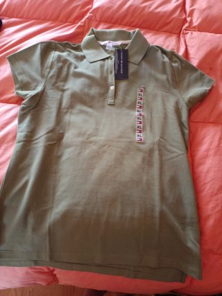 Camiseta Tommy Hilfiger Mujer Verde Talla XL