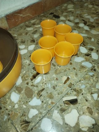 Juego de vajilla camping picnic años 70