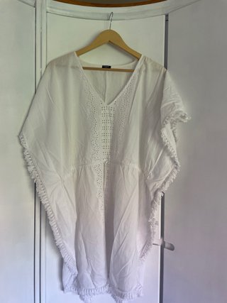 Vestido playa Calzedonia blanco talla única