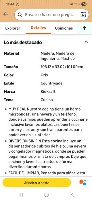 Cocina infantil grande KidKraft