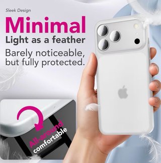 Cover Ultra Sottile Bianco Opaca iPhone 17 Pro Max