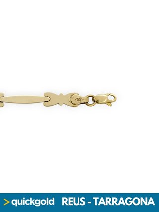 040-05-00763 PULSERA ORO 18K ALTERNA 19CM