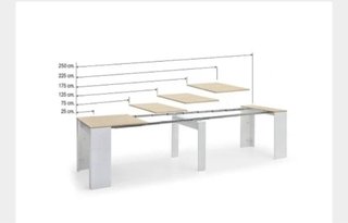 Mesa consola roble claro sin usar. Ya montada