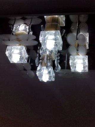 Lámpara de techo moderna cristal y metal