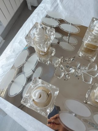 Lámpara de techo moderna cristal y metal