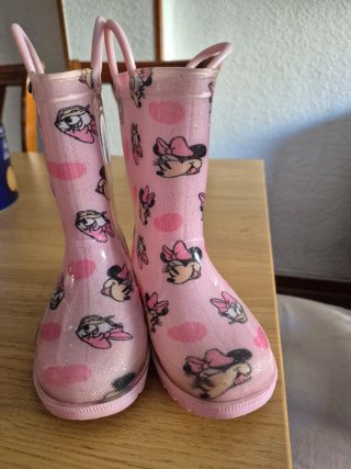 Botas de agua rosas con Minnie Mouse talla 28