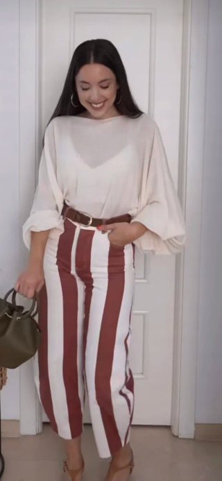 Pantalones Zara rayas T/42